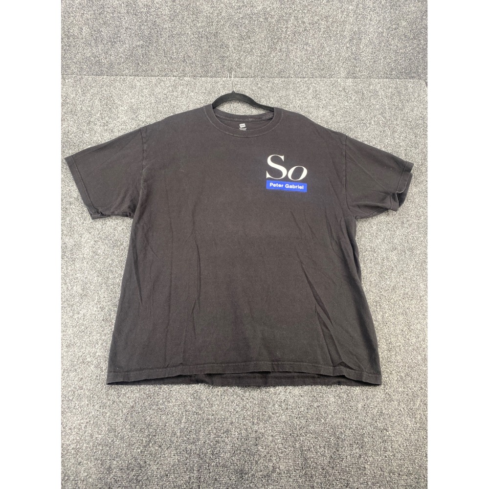 Peter Gabriel So Back to Front 2012 Tour T-Shirt Mens XL Black Concert Tee